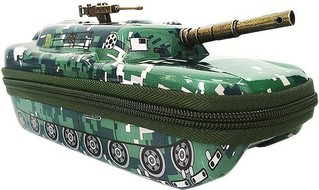 SZ-Damai Stifttasche Panzer-Design in Grün für Grundschüler mit großem Fassungsvermögen - Bild 1