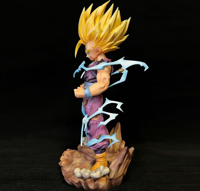 Bandai Dragon Ball Super Saiyan Two Gohan Anime-Figur mit Doppelkopf-Skulptur aus PVC, Höhe: 28,0 cm - Bild 1
