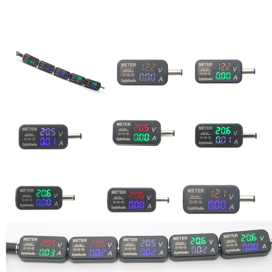 DYKBmetered Bidirektionales Digitales Voltmeter und Amperemeter zur Überwachung von Spannung und Strom für DC 3-48V, Batterie Lade- und Entlademonitor, 240W 6A, in Rot, Grün oder Schwarz - Bild 3