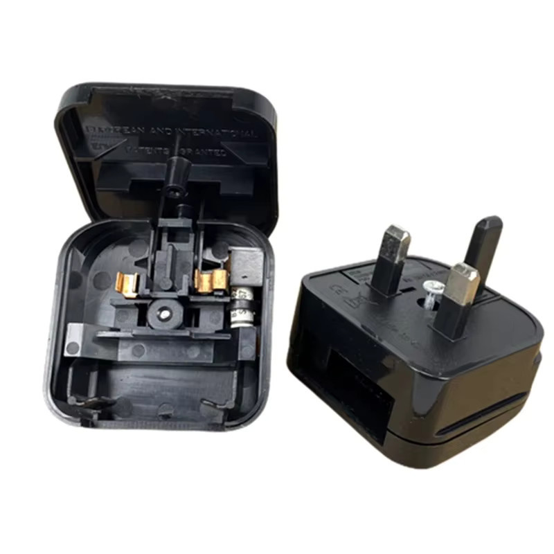 Mosizave Reiseadapter von Euro-EU-Stecker auf UK-Stecker mit 3 A/5 A/13 A Sicherung in Schwarz - Bild 3