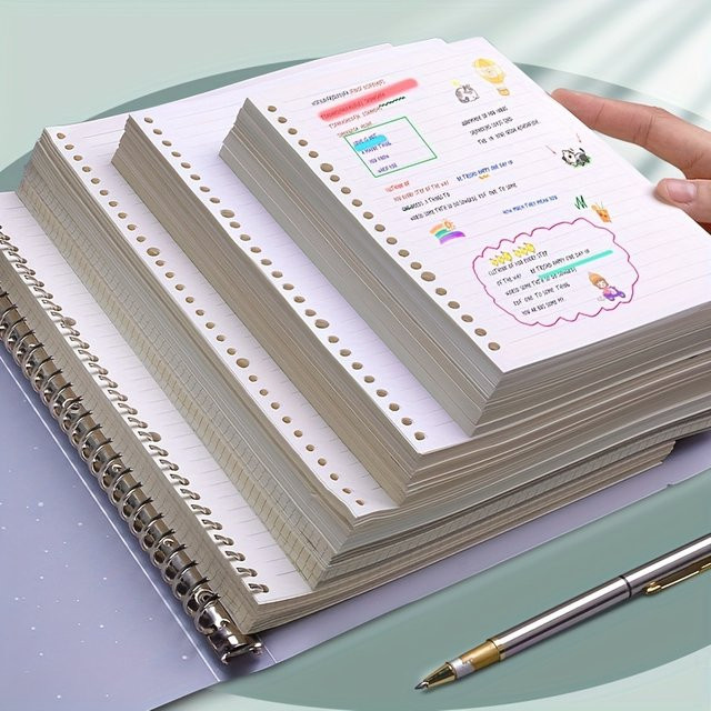 Nachfüllbares Papier für Binder und Notizbücher, 60 Blatt, liniert, Weiß - Bild 1