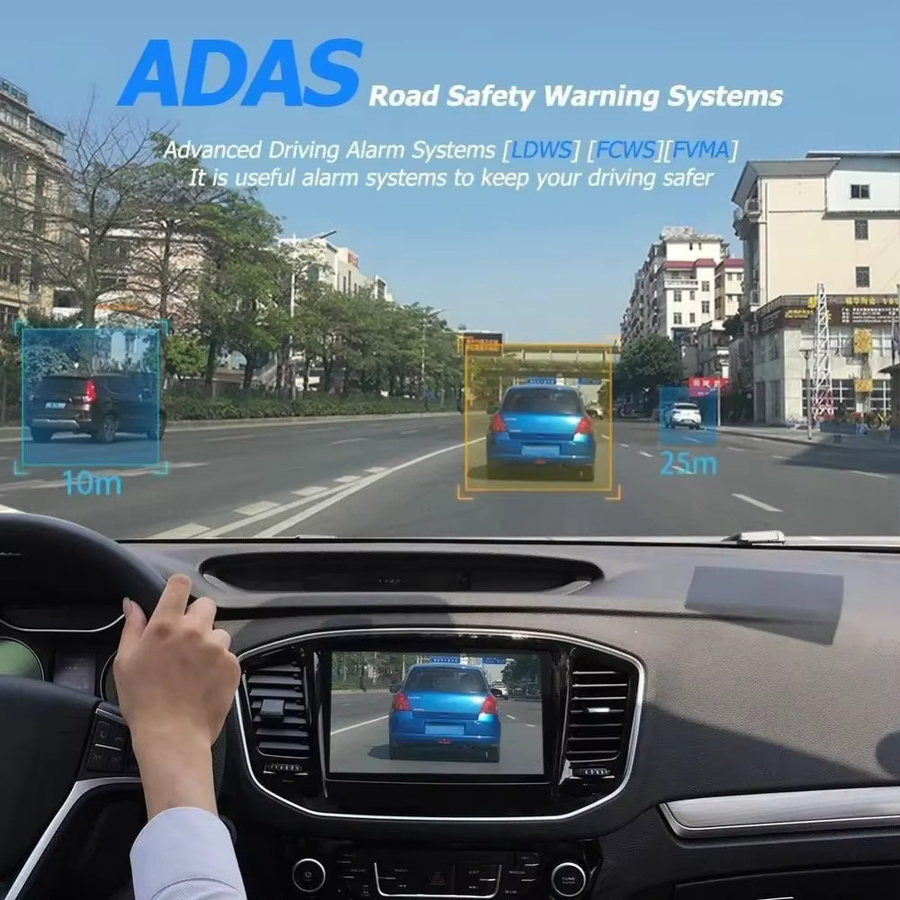 Icreative USB ADAS Dashcam Full HD 1080P mit Nachtsicht für Android-Navigationssysteme, Schwarz - Bild 3