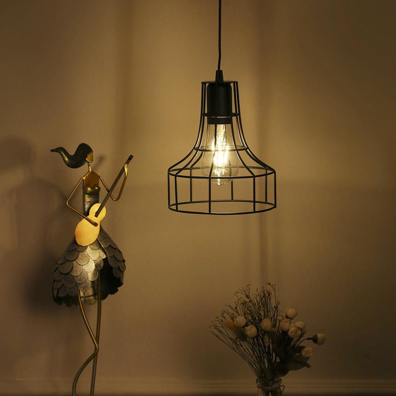 TOMTOP JMS Solar LED Pendelleuchte mit Fernbedienung und Zugschnurschalter in Schwarz für Garten, Terrasse und Balkon - Bild 5