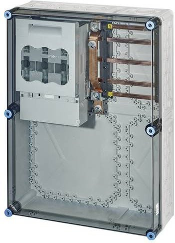 Hensel NH-Sicherungshalter 20001463, 3-polig, 250 A, 800 V, Sicherungsgröße 1, grau - Bild 1