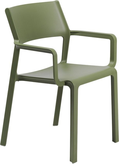 Nardi Trill Armlehnstuhl aus Kunststoff in Grün Matt für Garten, Balkon und Terrasse - Bild 1