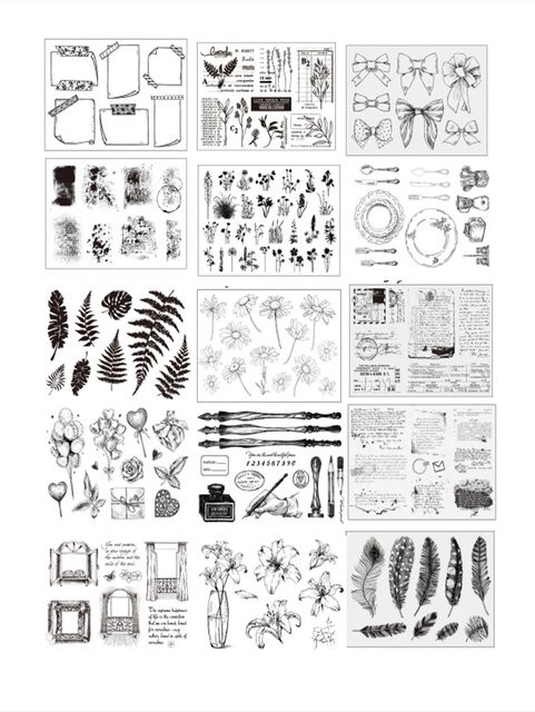 Transparenter Silikonstempel mit Schleifenknoten für DIY Scrapbooking und Fotoalben - Bild 1