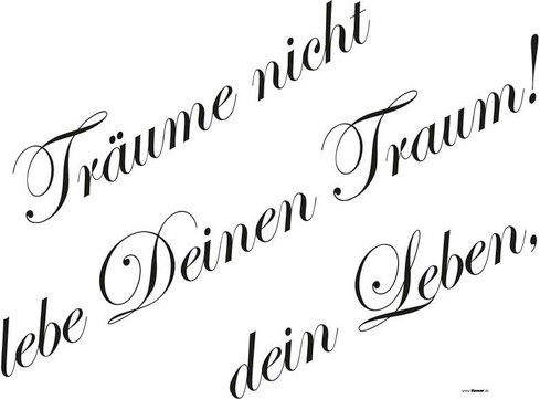 KOMAR Dekosticker Träume in Bunt mit Typografie-Design, Breite: 50 cm, Höhe: 70 cm - Bild 1