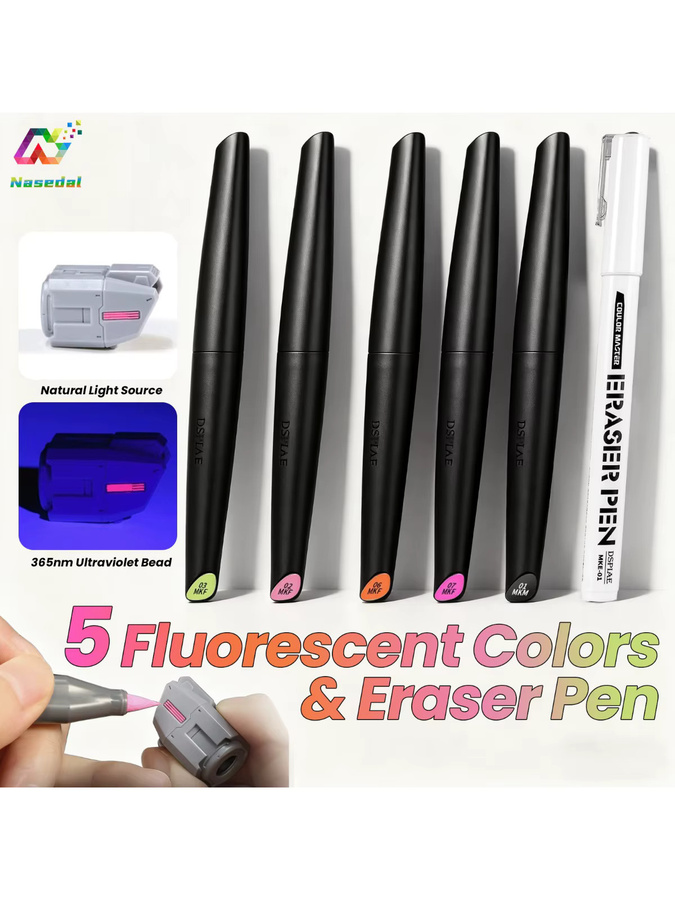 DSPIAE Wasserbasierte Acrylmarker-Set mit weicher Spitze, Grundfarben und fluoreszierende Metallic-Farben für Gunpla-Malerei und Hobby-DIY, Mehrfarbig - Bild 3