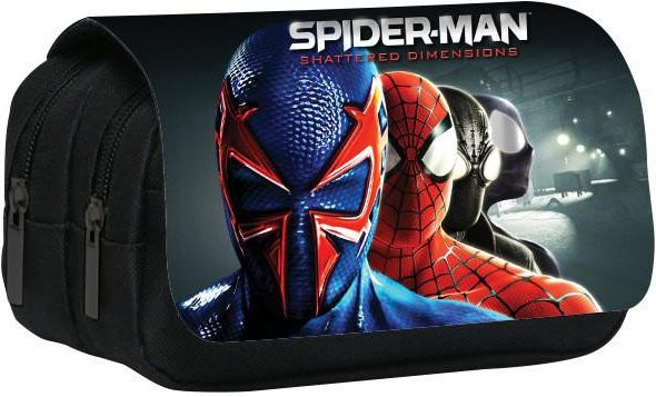 DewBloom Spiderman Paralleluniversum Federmäppchen mit großem Fassungsvermögen und doppellagigem Design für Schüler, Mehrfarbig - Bild 1