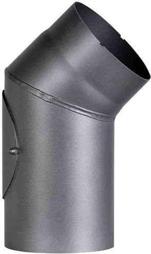 Firefix Ofenrohrbogen RD150/B4 in Schwarz und Grau - Bild 1