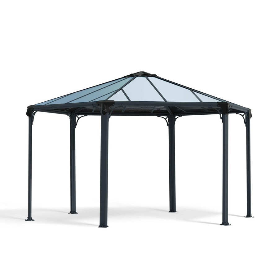 Canopia Monaco Gartenpavillon Anthrazit mit Polycarbonat-Dach und Aluminiumgestell B: 4,5 m, T: 3,9 m - Bild 2