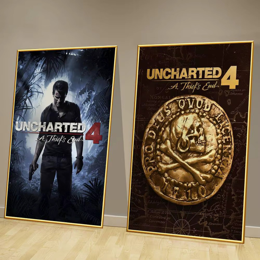 Kayou Uncharted 4 Poster Selbstklebender Wasserfester Papieraufkleber Wanddekoration Mehrfarbig B: 20,0 cm, H: 20,0 cm, T: 15,0 cm - Bild 4
