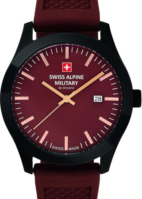 Swiss Alpine Military Sport Herrenuhr, Quarz, Edelstahl, 43 mm, Braun - Bild 1