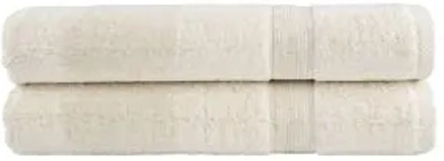 vidaXL Premium Handtücher aus 100% Baumwolle, 2er Set, Beige, B x H: 100 x 200 cm, 600g/m2 - Bild 1
