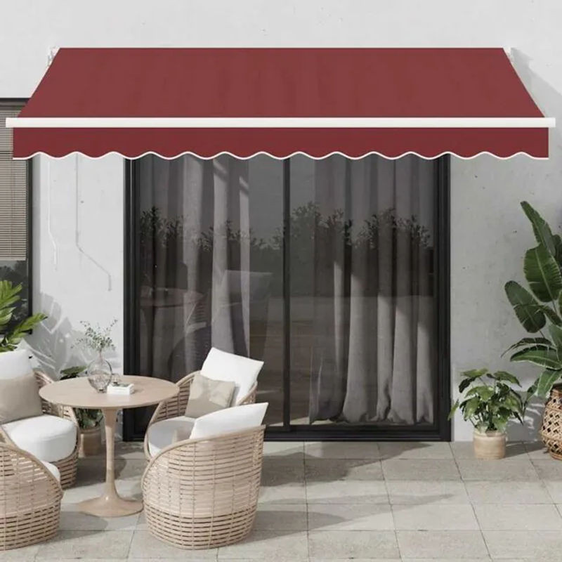 Automatische Markise von VIDAXL in Rot und Violett aus Aluminium, Breite: 350 cm - Bild 1