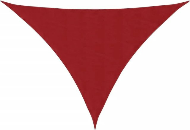 Furnicato Sonnensegel aus PU-beschichtetem Oxford-Gewebe, dreieckig, Rot, B/T/H: 3 x 4 x 4 m - Bild 1