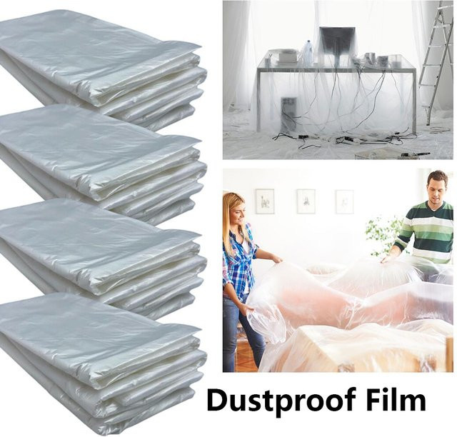 Transparente Staubschutzfolie aus Kunststoff als wasserdichter Einweg-Möbelschutz zum Abdecken deiner Möbel - Bild 1