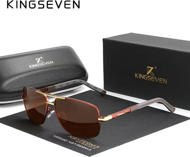 Kingseven Sonnenbrille Aviator, Aluminium, polarisiert, Unisex - Bild 1