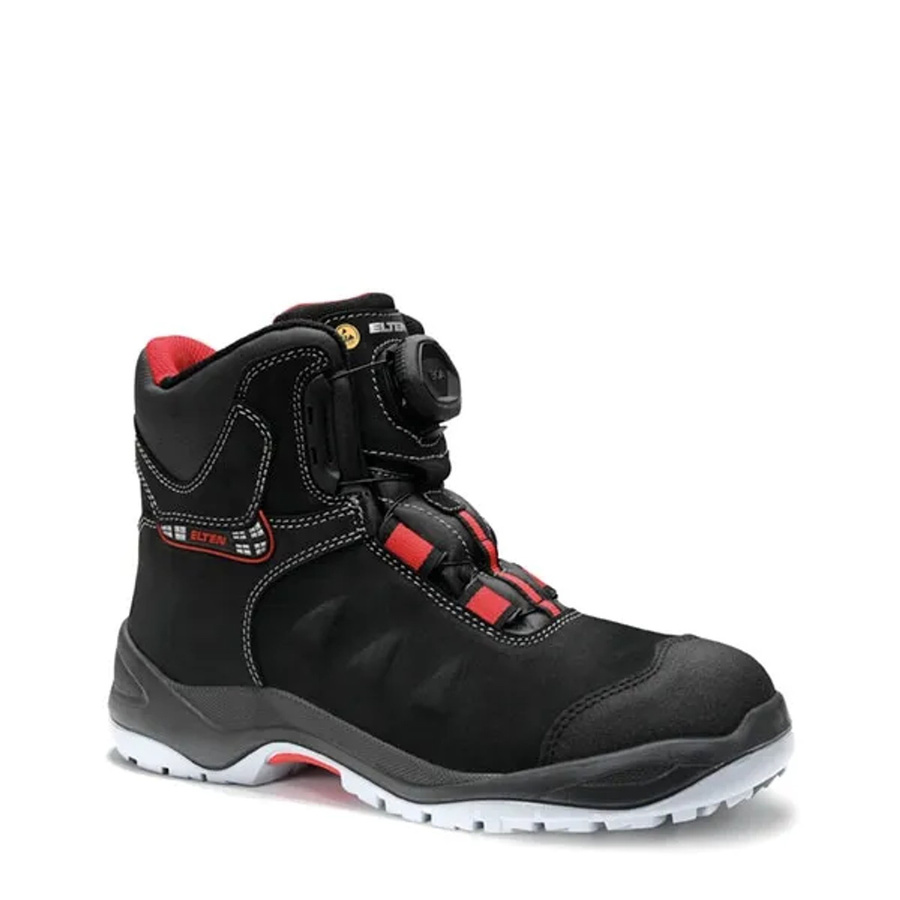 Elten Sicherheitsstiefel Till Boa Mid ESD S3 in Schwarz-Rot, Größe 41 - Bild 2