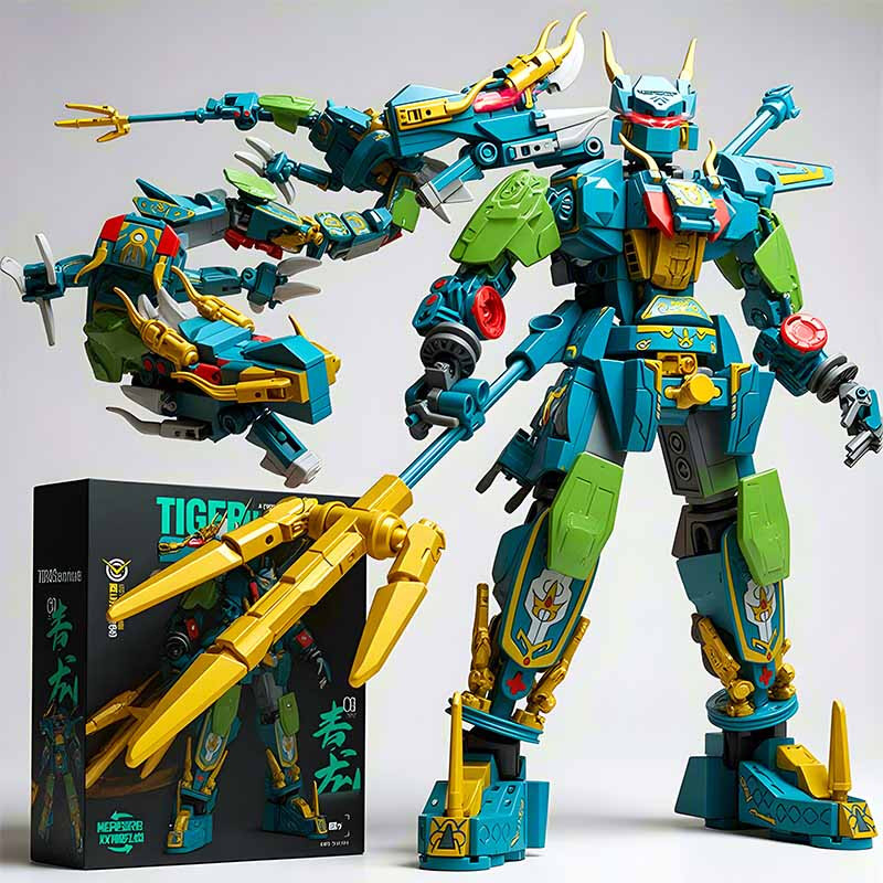 Linyi toy 2-in-1 Verwandlungs-Mechanikmaschine Mythisches Biest Bausteine-Set - Bild 2