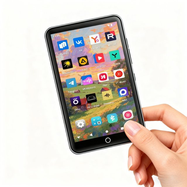Famue BF61 MP3-Player mit Android 13, 4GB RAM + 64GB Speicher, 5G, WiFi und Bluetooth in Schwarz - Bild 1