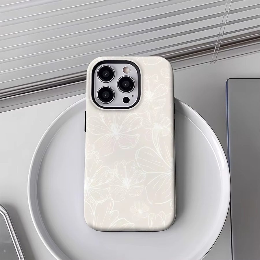 Potdemiel Robuste Handyhülle mit Blumenmuster für iPhone 17 16 15 14 13 Pro Max Plus mit Magnetfunktion - Bild 3