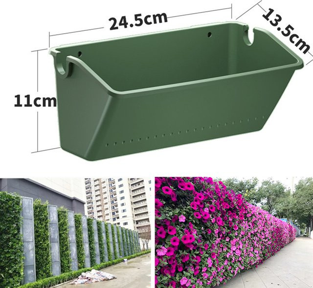 KOQZM Wand-Blumentopf aus Kunststoff für vertikale Gartenprojekte, Grün - Bild 1