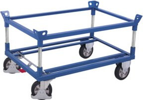 VARIOfit Fahrgestell mit 2 Winkelrahmen in Stahl, Farbe Blau, B/T: 101,0 x 81,0 cm, Traglast 1.200 kg - Bild 1