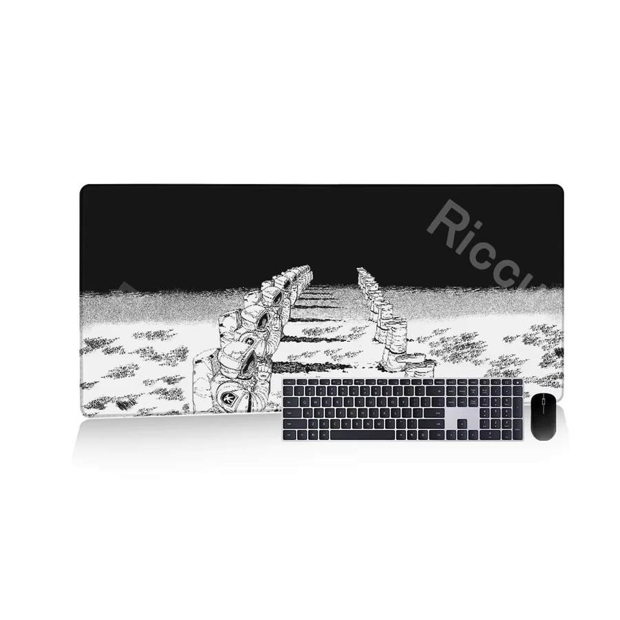 Riccu Astronaut Gaming-Mauspad, rutschfeste Schreibtischunterlage aus Gummi, Multicolor, B/T: 80 x 40 cm - Bild 6
