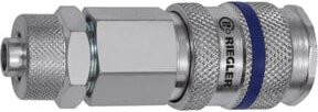Riegler Schnellverschlusskupplung NW 7,8 aus Stahl in Silber mit Schlauchanschluss 12x9 - Bild 1