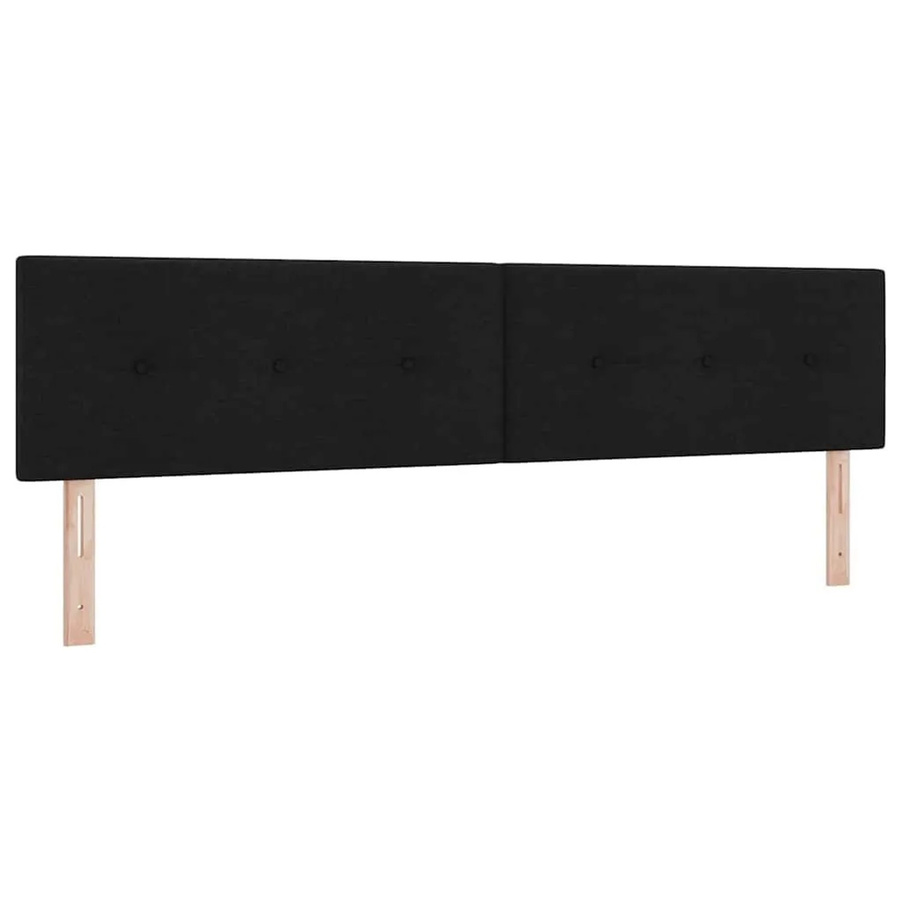 vidaXL LED Kopfteil in Schwarz mit integrierter LED-Beleuchtung und USB-Ladeanschluss, Breite: 200 cm - Bild 2