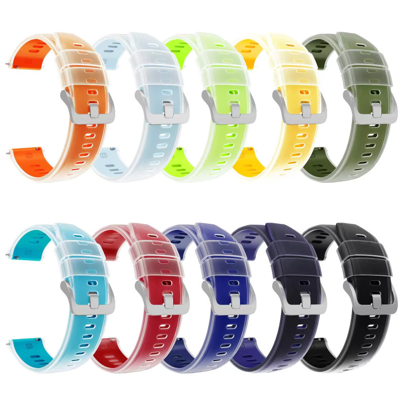 jansin Uhrenarmband Silikon, Weiß, Unisex - Bild 5