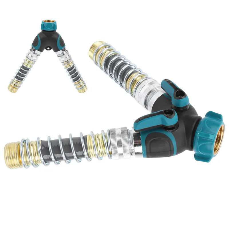 TOMTOP JMS 2-Wege Y-Schlauchverbinder mit Knickschutz und 360 Grad Drehung für Gartenwasserschläuche - Bild 4