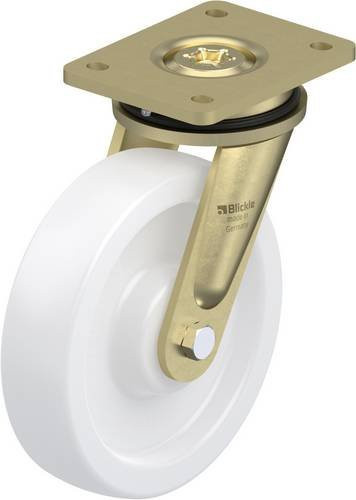 Blickle Lenkrolle LS-SPO 200G in Weiß, verzinkter Stahl und Kunststoff, Rad-Durchmesser: 20 cm, Tragfähigkeit: 1500 kg - Bild 1
