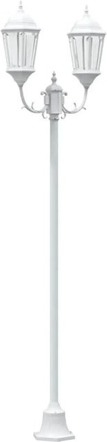 vidaXL Garten-Laterne aus Aluminium und Glas in Weiß, B/T/H: 68 x 20 x 235 cm - Bild 1