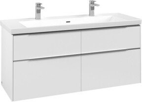 Villeroy & Boch Waschtischunterschrank Subway 3.0 in Weiß Hochglanz mit integrierter LED-Beleuchtung, Wandmontage, B/T/H: 127,2 x 57,6 x 47,8 cm - Bild 1