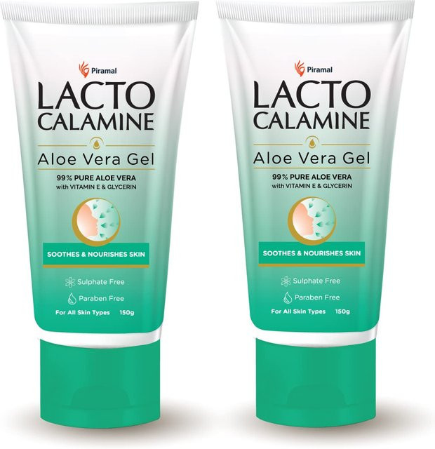 Lacto Calamine Aloe Vera Gel, 2er-Pack, für Gesicht und Haare, Fettige Haut - Bild 1