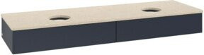 V&B Waschtischunterschrank Antao mit integrierter Beleuchtung, Wandmontage, Farbe Botti Blau lackiert, B/T: 160 x 50 cm - Bild 1