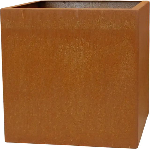 Pflanzkübel Erapura von Aplanta in Braun, quadratisch und modern, B/T/H: 50 x 50 x 50 cm - Bild 1