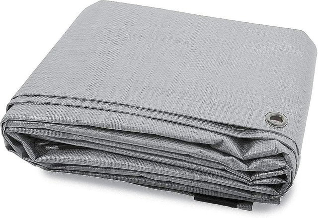 Karat Abdeckplane Wasserdichte Schutzplane Silber B: 6 m, B: 1,5 m, Gewicht: 80 g/m² - Bild 1