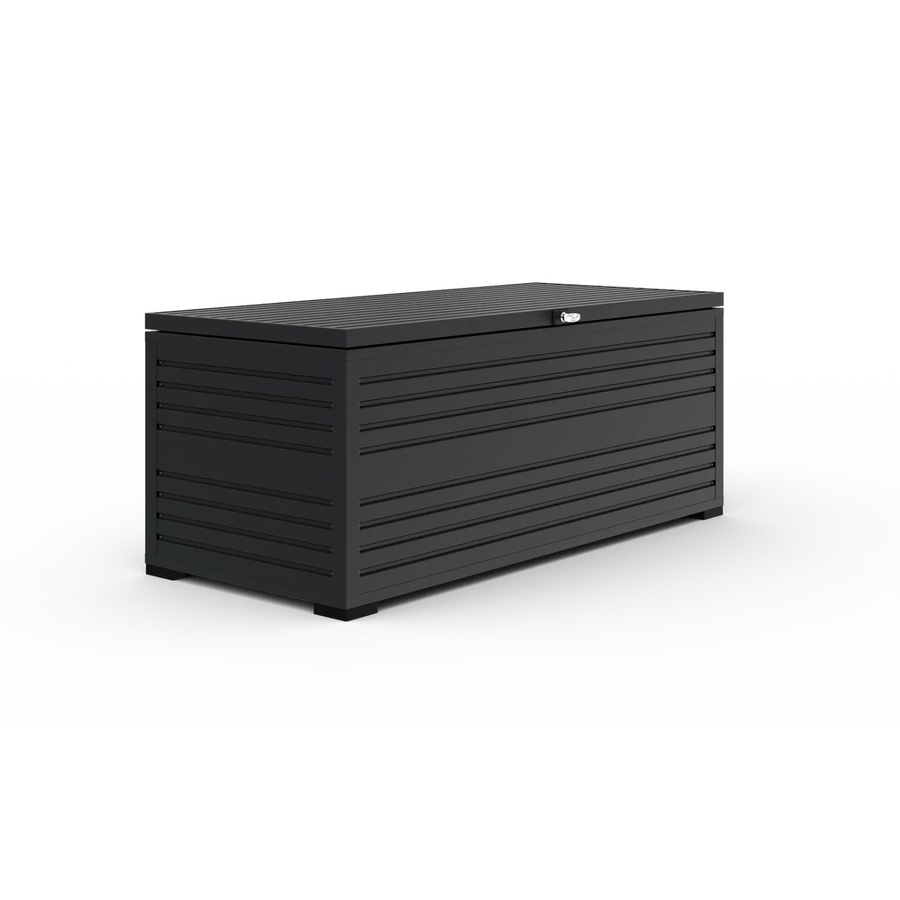 Weide Gartenbox aus Aluminium und Edelstahl in Anthrazit, B/T/H: 130 x 74 x 62 cm - Bild 2