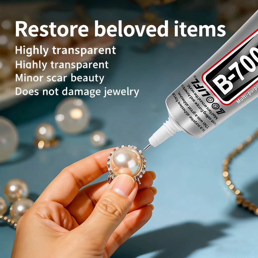 LOOLIFL B7000 Mehrzweck-Superkleber transparent für Schmuckherstellung, Nagelkunst und Reparaturen - Bild 2