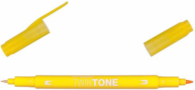 Tombow TwinTone Fasermaler in Yellow mit feiner Spitze - Bild 1