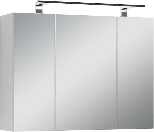 byLIVING Spiegelschrank SPREE mit LED-Beleuchtung, weiß, B/H/T: 80 x 60 x 15 cm - Bild 1