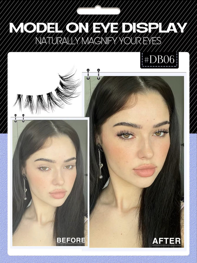 VELTRINAY Künstliche Wimpern, Katzenaugen-Wimpern, Wispy Lashes - Bild 4