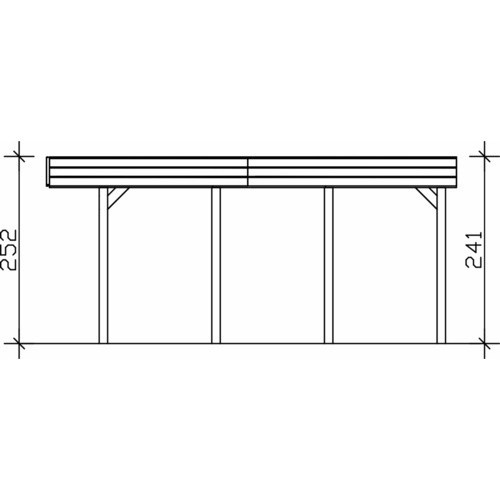 SKANHOLZ Carport Friesland aus Fichte mit Stahl-Dachplatten in Grün, B: 546 cm, T: 555 cm - Bild 3