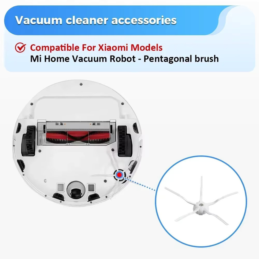 Roborock Ersatzteil-Set für S5 S50 S51 S52 S502 S55 S6 Pure S6 MaxV E4 E5 und Xiaomi 1S mit Hauptbürste, Seitenbürsten, Filtern und Wischtüchern - Bild 2