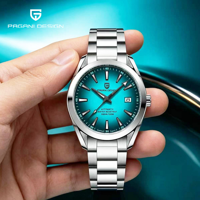 PAGANI DESIGN Automatik-Armbanduhr, Edelstahl, Blau, 40 mm, Herren - Bild 1