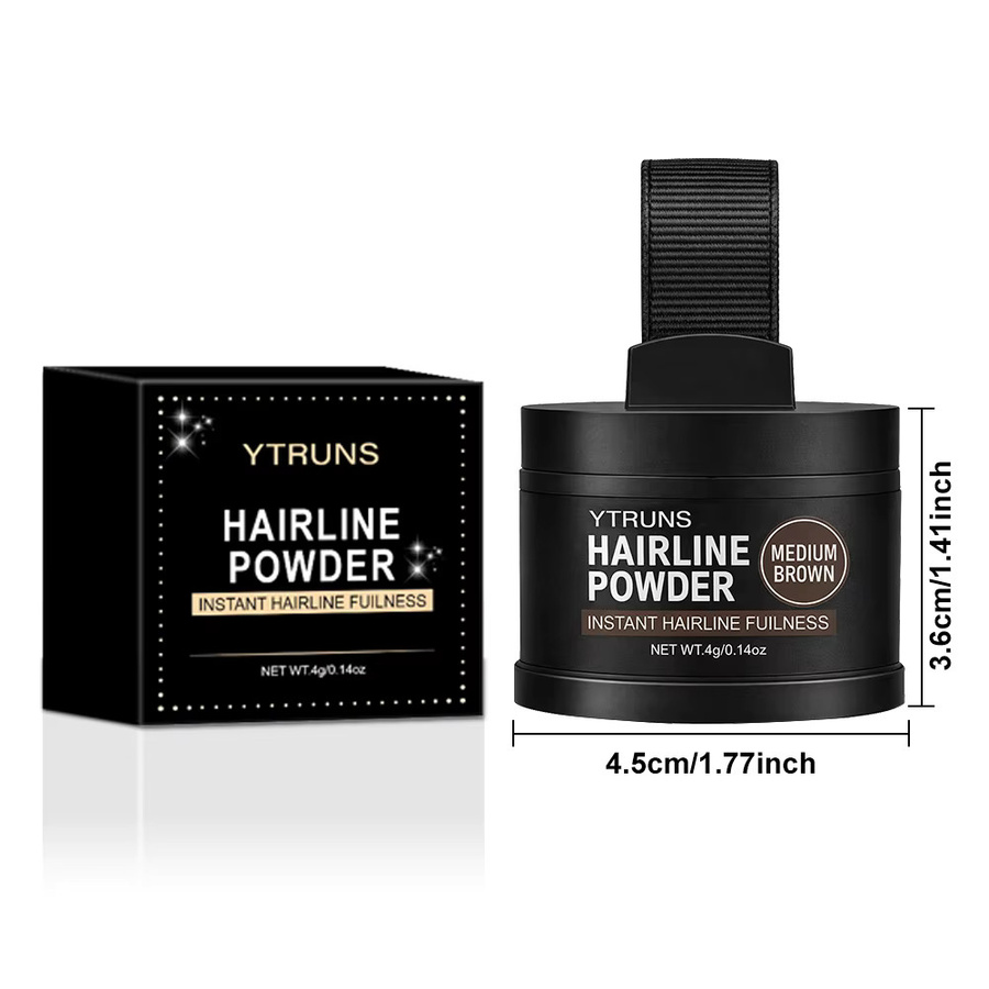 YTRUNS Haarlinienpuder, Mittelbraun, 4g, Unisex - Bild 6