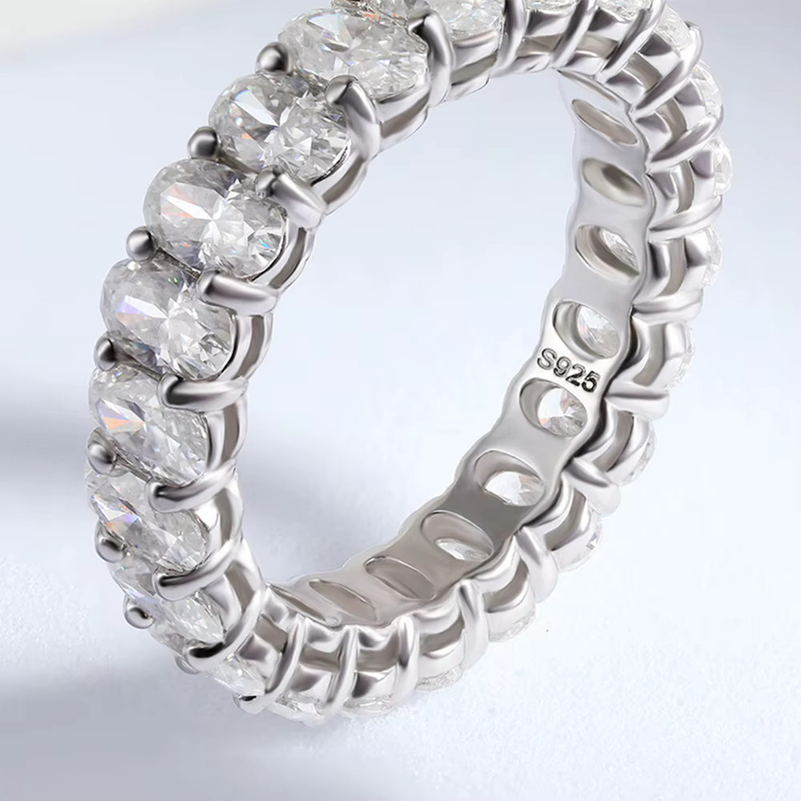 Houtros Ewigkeitsring, 925 Silber, Moissanit, Damen - Bild 3